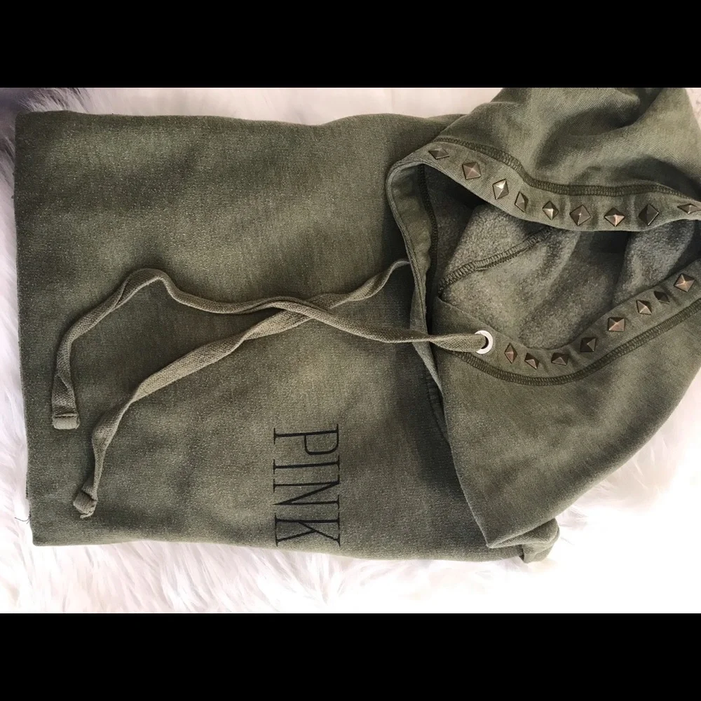 PINK-Studded hoodie - Picture 5 of 7